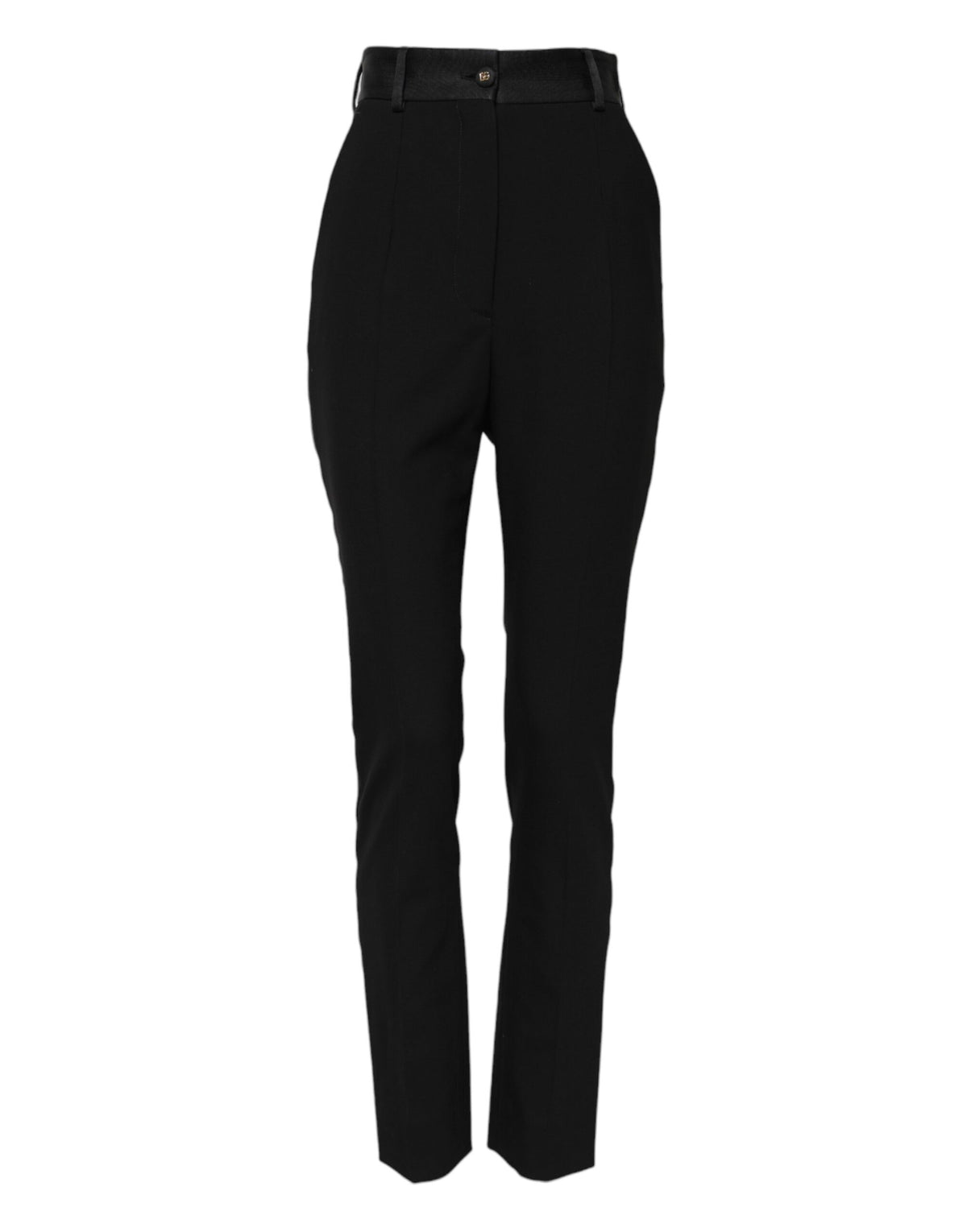 Dolce & Gabbana Black Wool High Waist Skinny Women's Pants