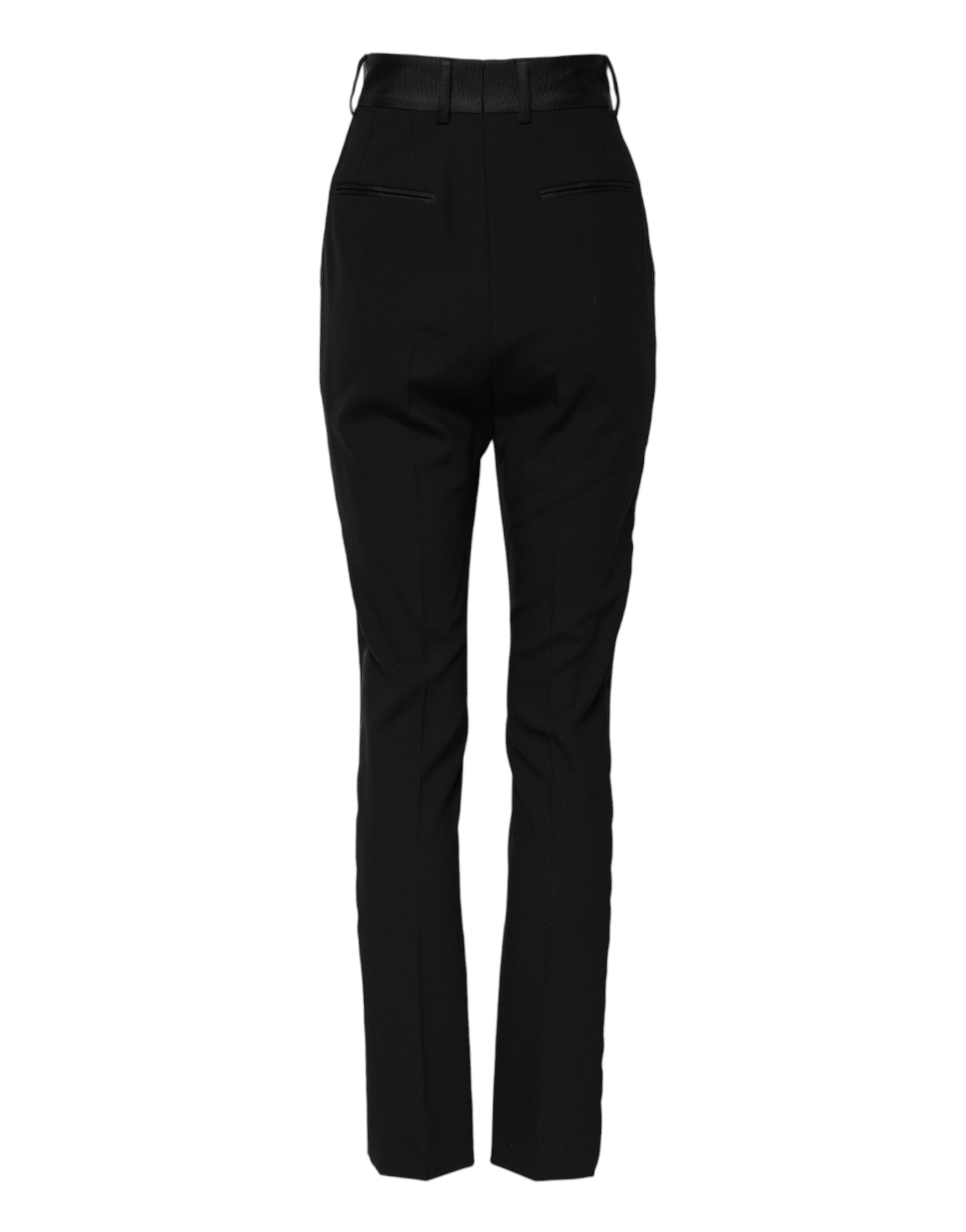 Dolce & Gabbana Black Wool High Waist Skinny Women's Pants