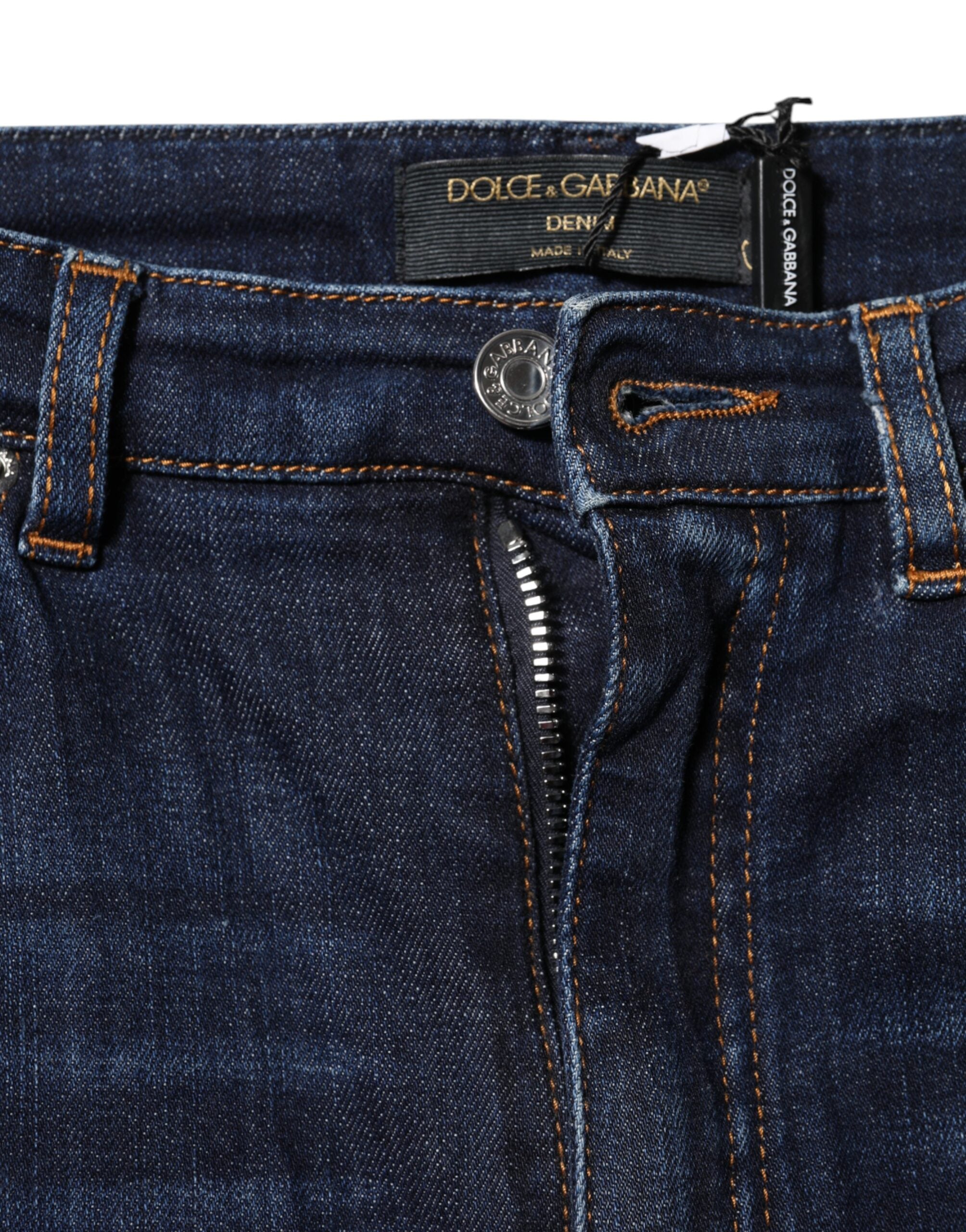Dolce & Gabbana Blue GRACE High Waist Skinny Denim Women's Jeans (Pre-Owned)