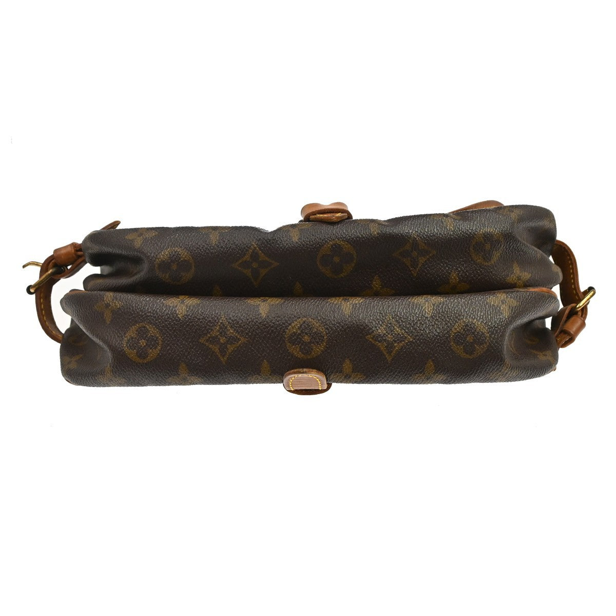 Louis Vuitton Saumur Monogram Brown Canvas Shoulder Bag Bag (Pre-Owned)