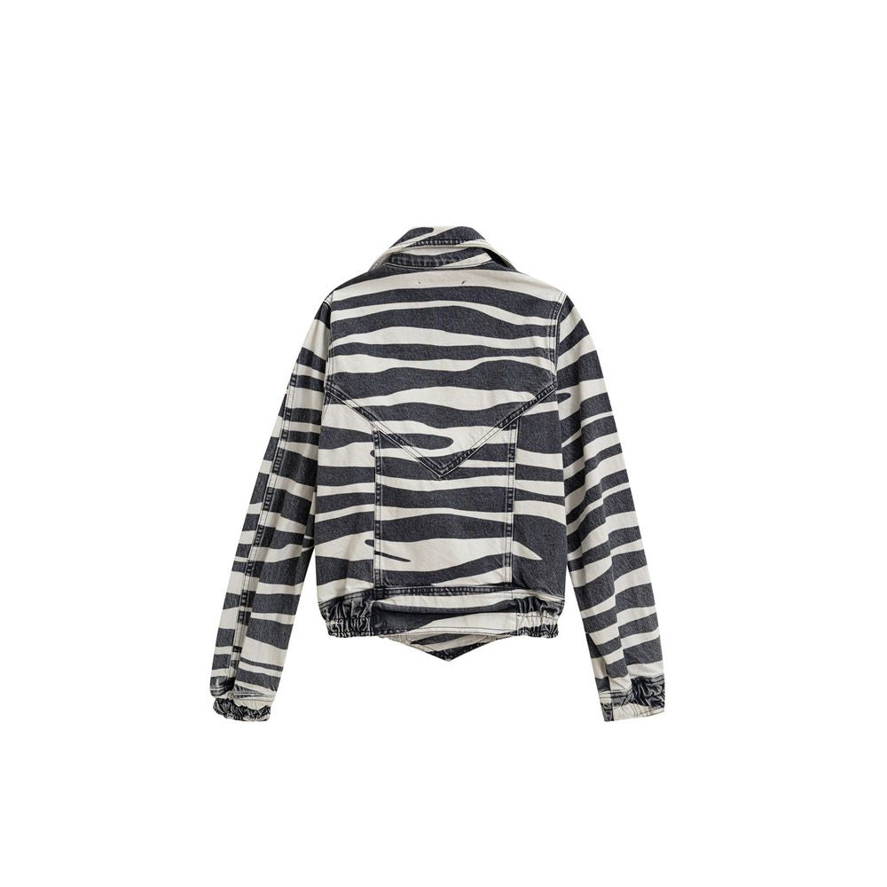 Retrofête Black And White Cotton Women's Blazer