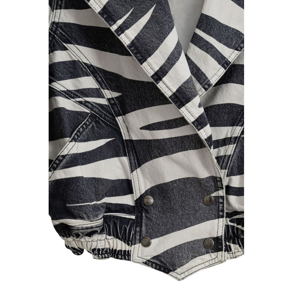 Retrofête Black And White Cotton Women's Blazer
