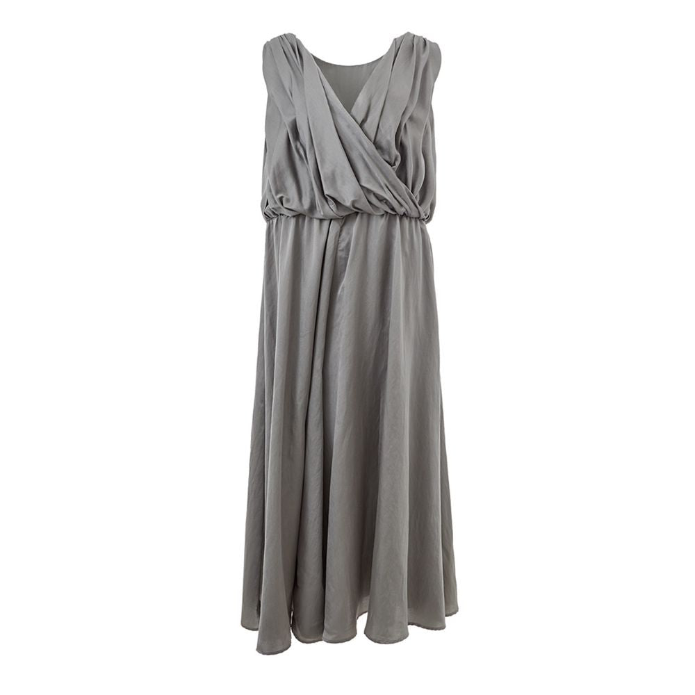 Lardini Gray Silk Casual Women's Dress