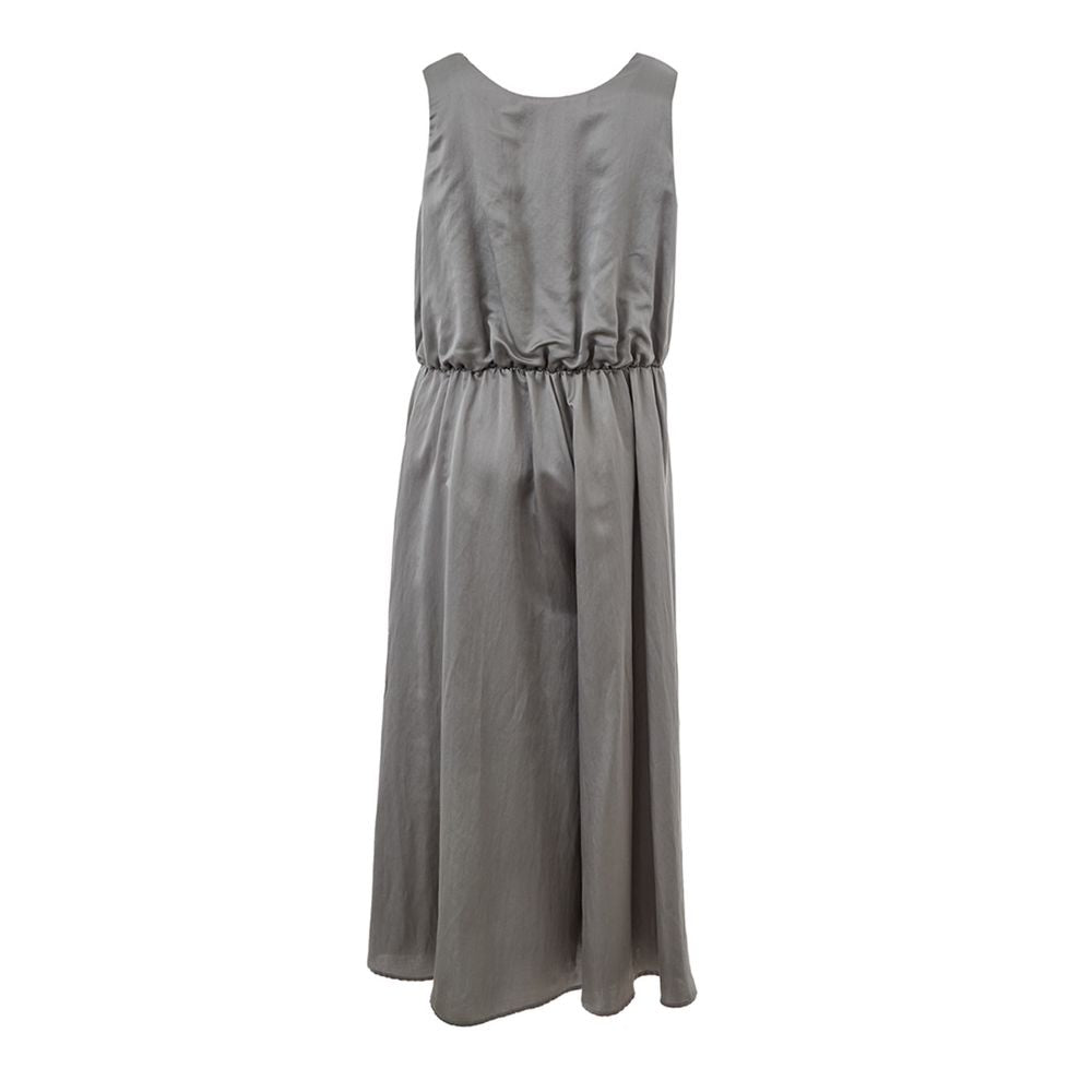 Lardini Gray Silk Casual Women's Dress