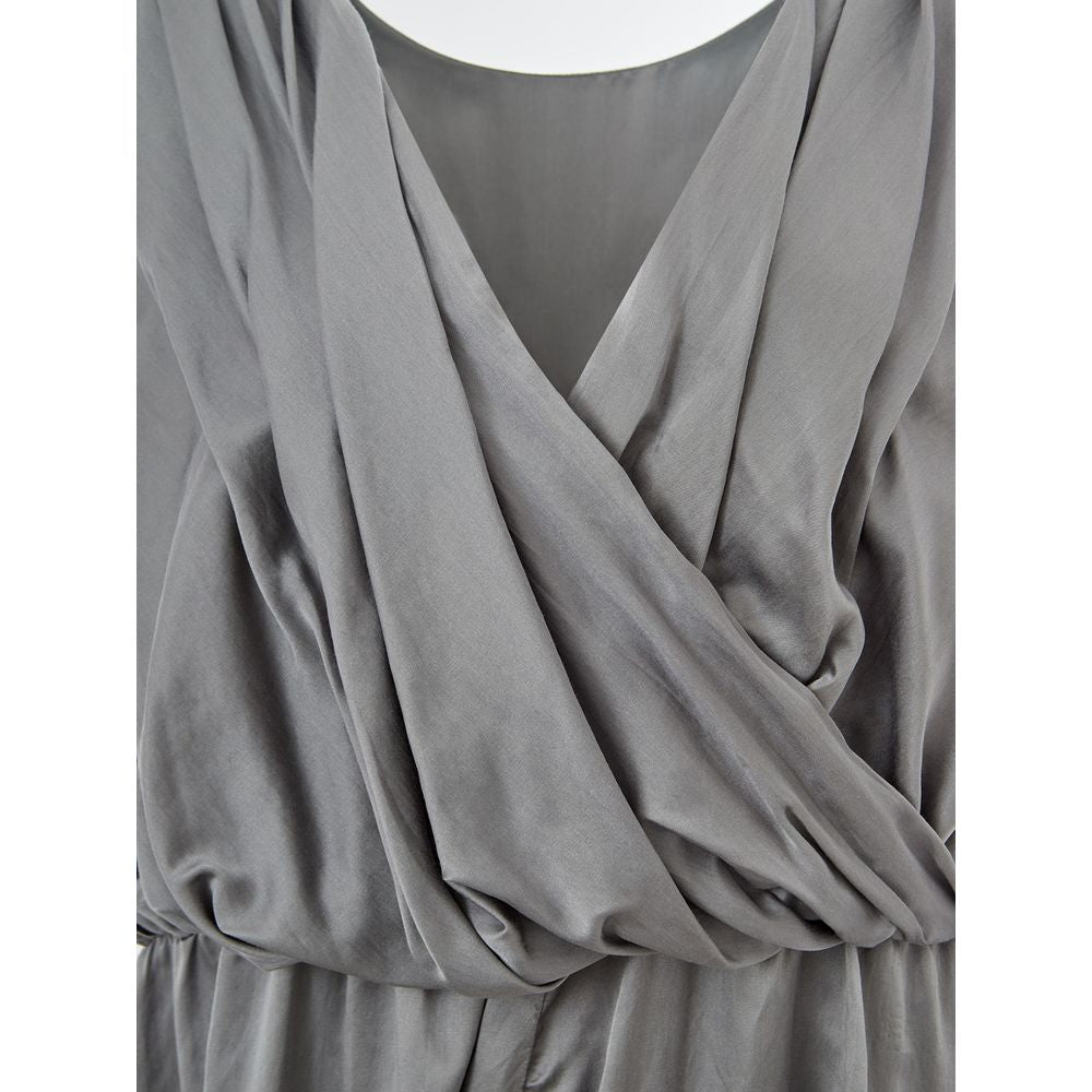 Lardini Gray Silk Casual Women's Dress