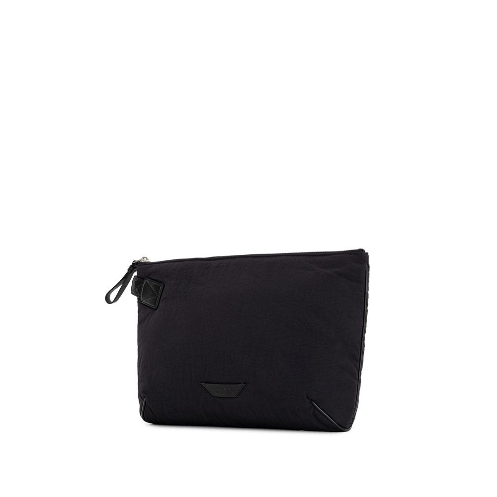 Bottega Veneta Black Nylon Clutch Men's Bag