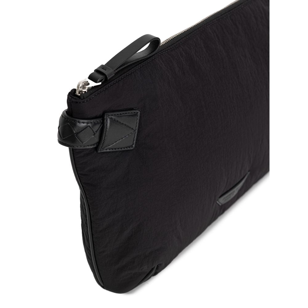 Bottega Veneta Black Nylon Clutch Men's Bag