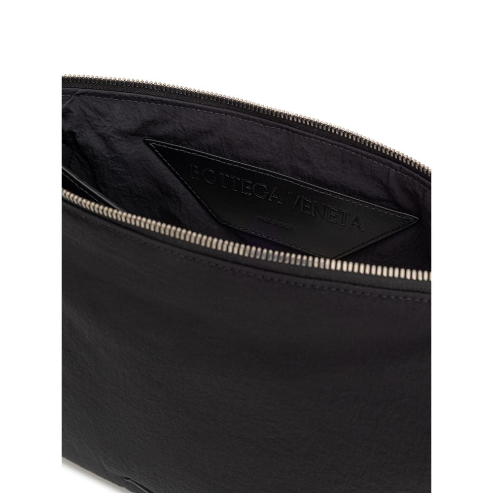 Bottega Veneta Black Nylon Clutch Men's Bag