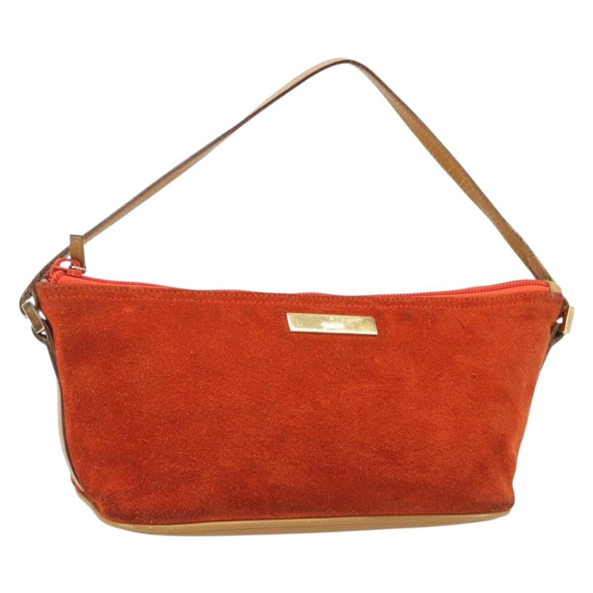 Gucci Vintage Suede Orange Suede Clutche & Pouche Bag (Pre-Owned)
