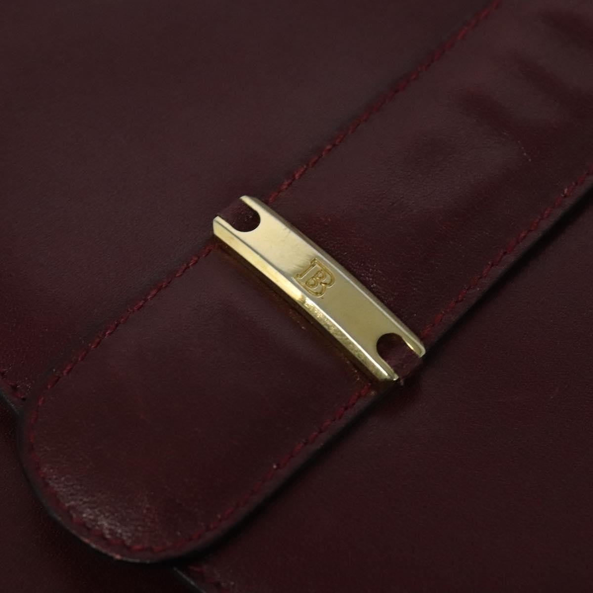 Bally Vintage Leather Burgundy Leather Shoulder Bag Bag (Pre-Owned)