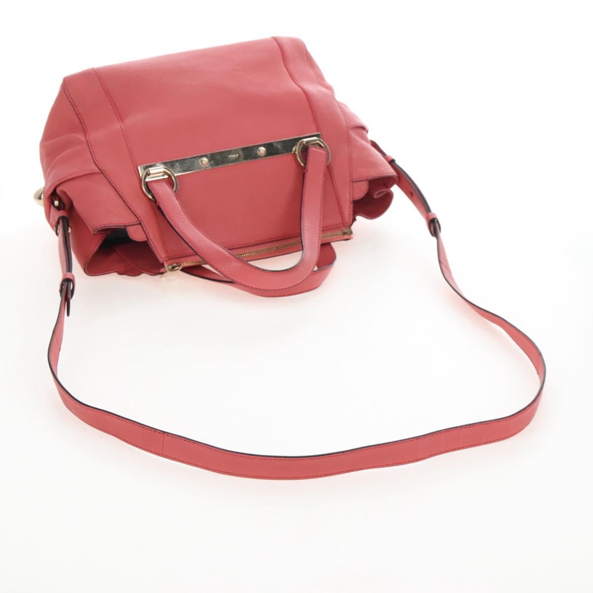 Chloe Bridget Convertible Satchel Leather Pink Leather Handbag (Pre-Owned)