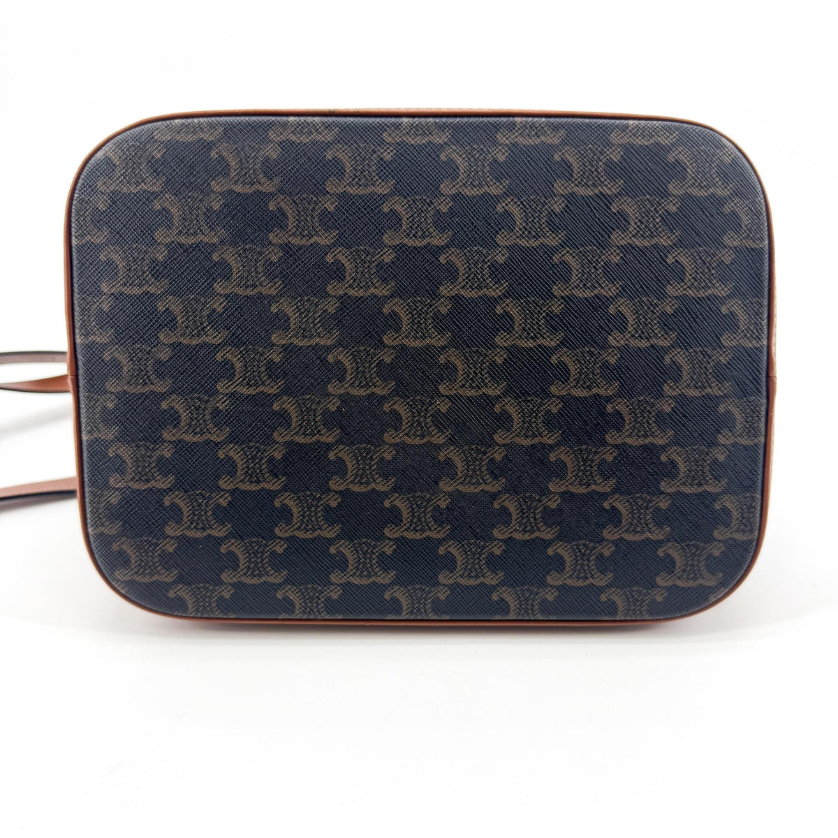 Celine Bucket Triomphe Coated Canvas Brown Canvas Shoulder Bag Bag (Pre-Owned)