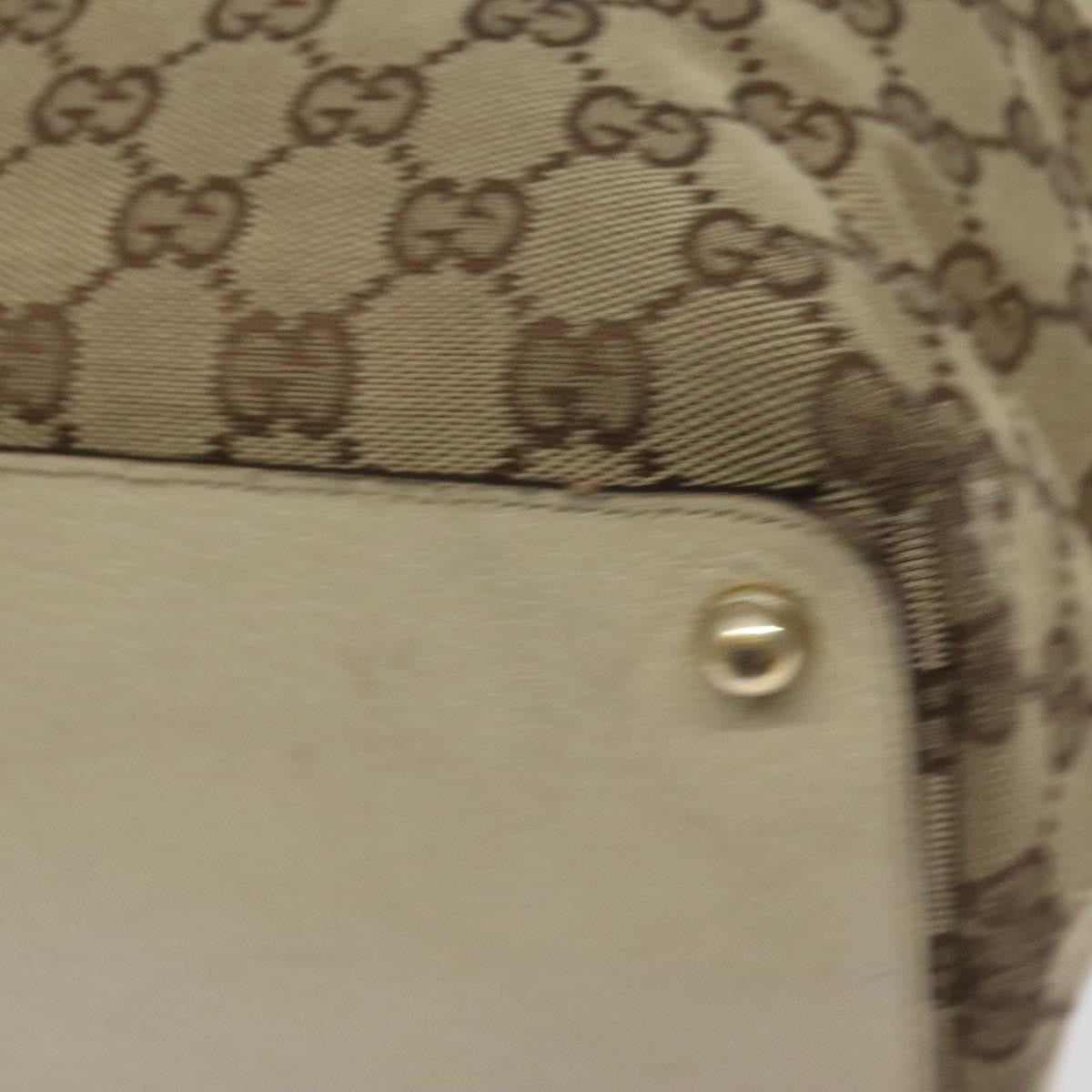 Gucci Gg Canvas Canvas Beige Canvas Tote Bag Bag (Pre-Owned)