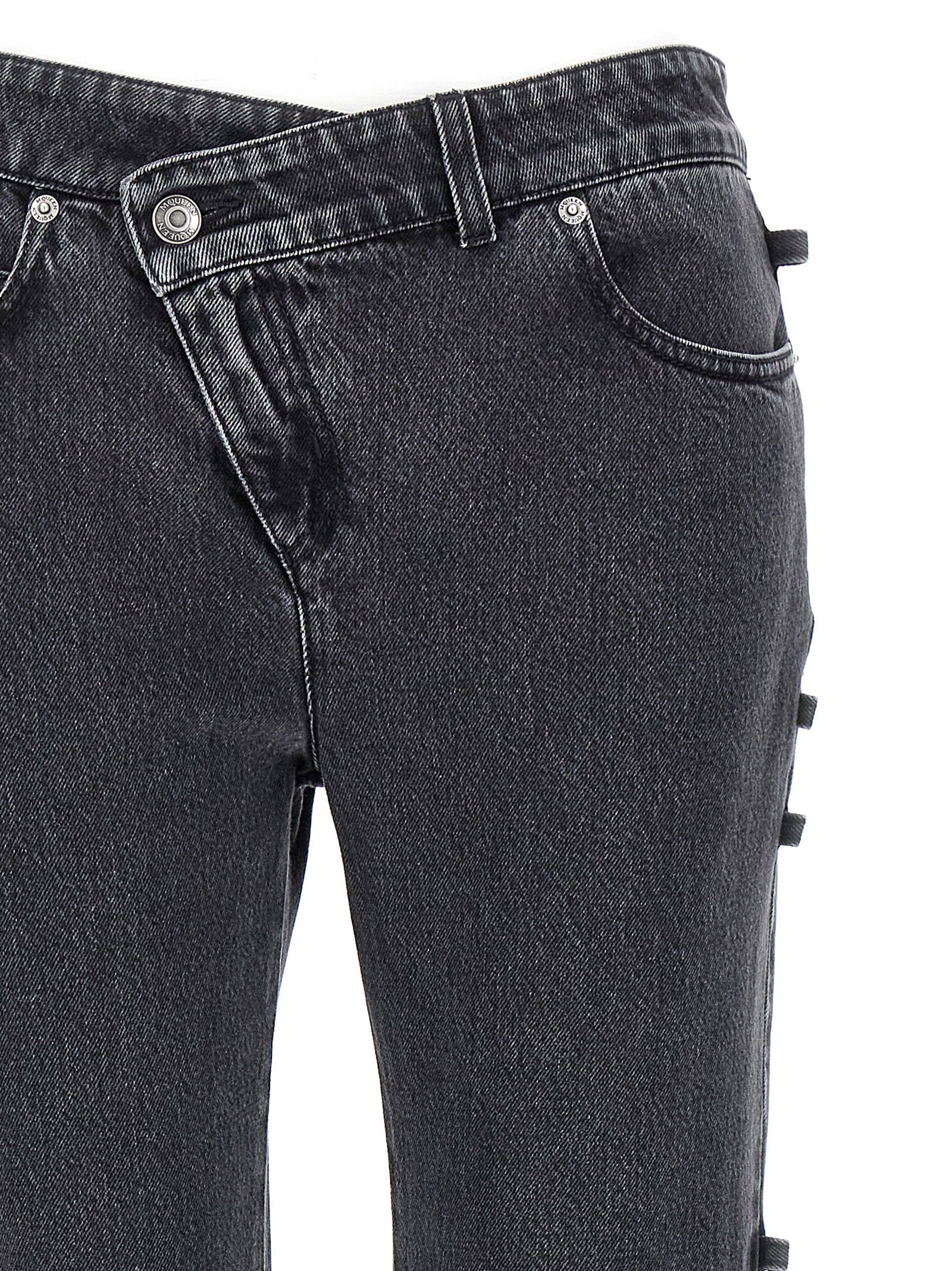 Alexander Mcqueen Women's Jeans Asymmetric Closure