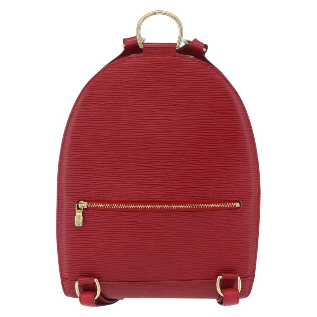Louis Vuitton Mabillon Epi Leather Red Leather Backpack Bag (Pre-Owned)