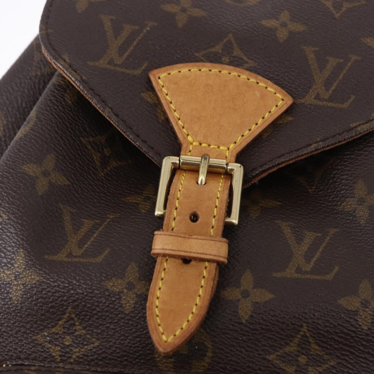 Louis Vuitton Vintage Montsouris Monogram Canvas Brown Canvas Backpack Bag (Pre-Owned)