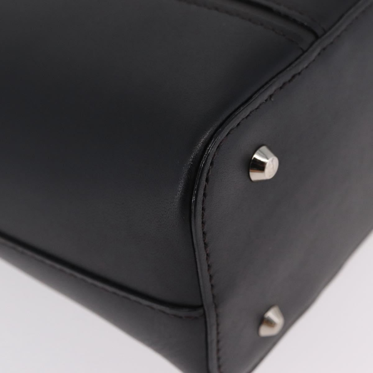 Burberry Vintage Leather Black Leather Handbag (Pre-Owned)