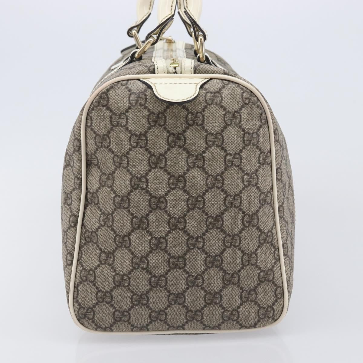 Gucci Joy Boston Gg Coated Canvas Beige Pvc Handbag (Pre-Owned)