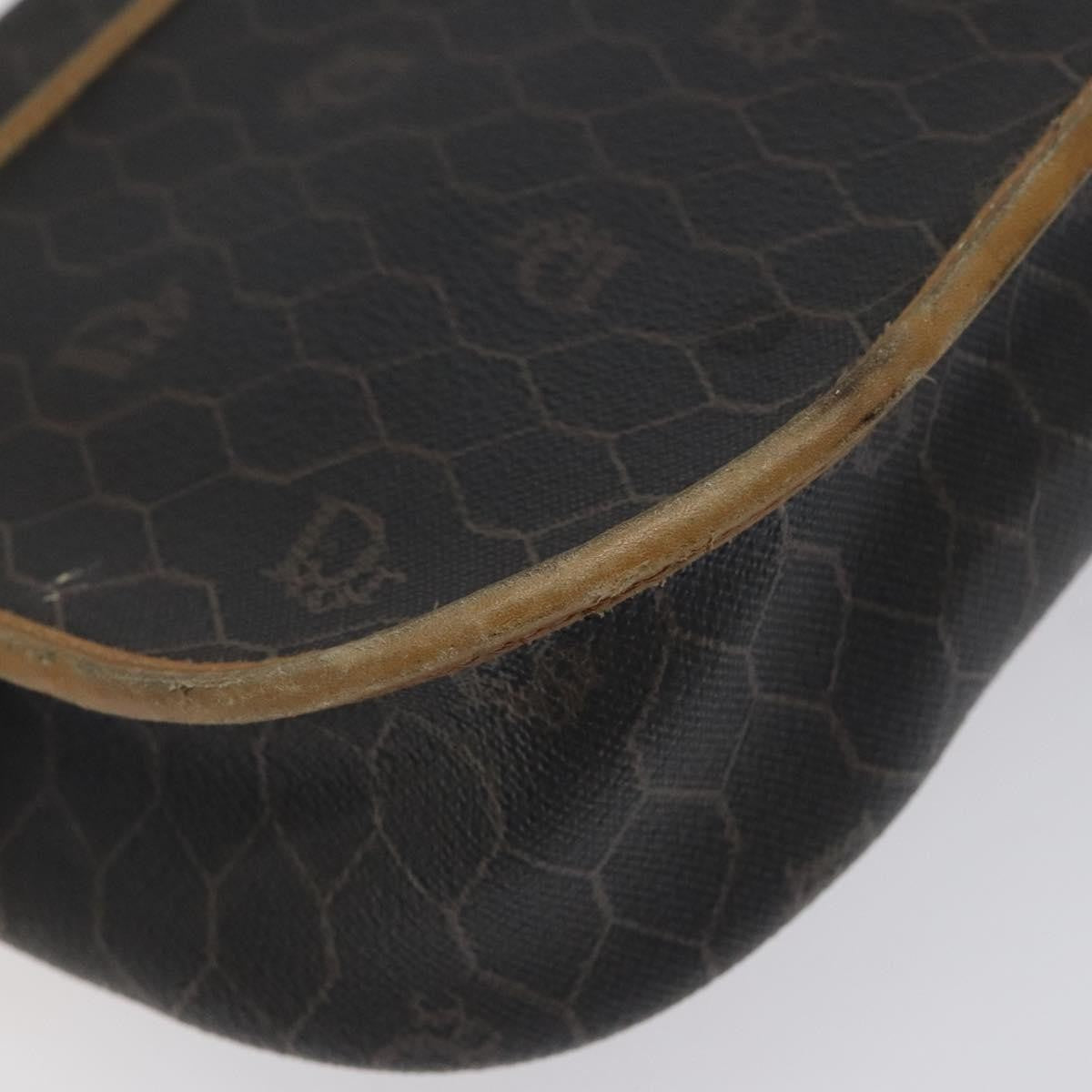 Christian Dior Vintage Honeycomb Canvas Black Canvas Shoulder Bag Bag (Pre-Owned)