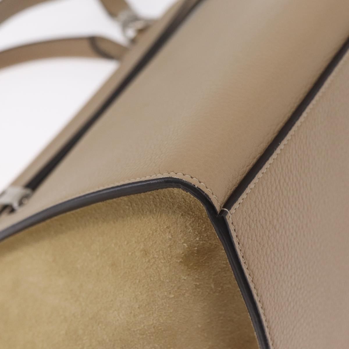 Celine Trapeze Leather Beige Leather Handbag (Pre-Owned)