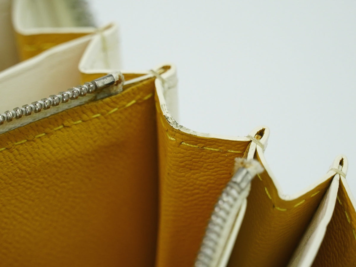 Goyard Matignon Zip Coated Canvas With Leather White Canvas Card Holders Accessory (Pre-Owned)