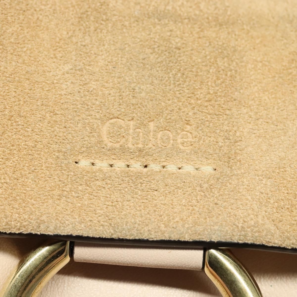 Chloe Faye Leather And Suede Beige Leather Shoulder Bag Bag (Pre-Owned)