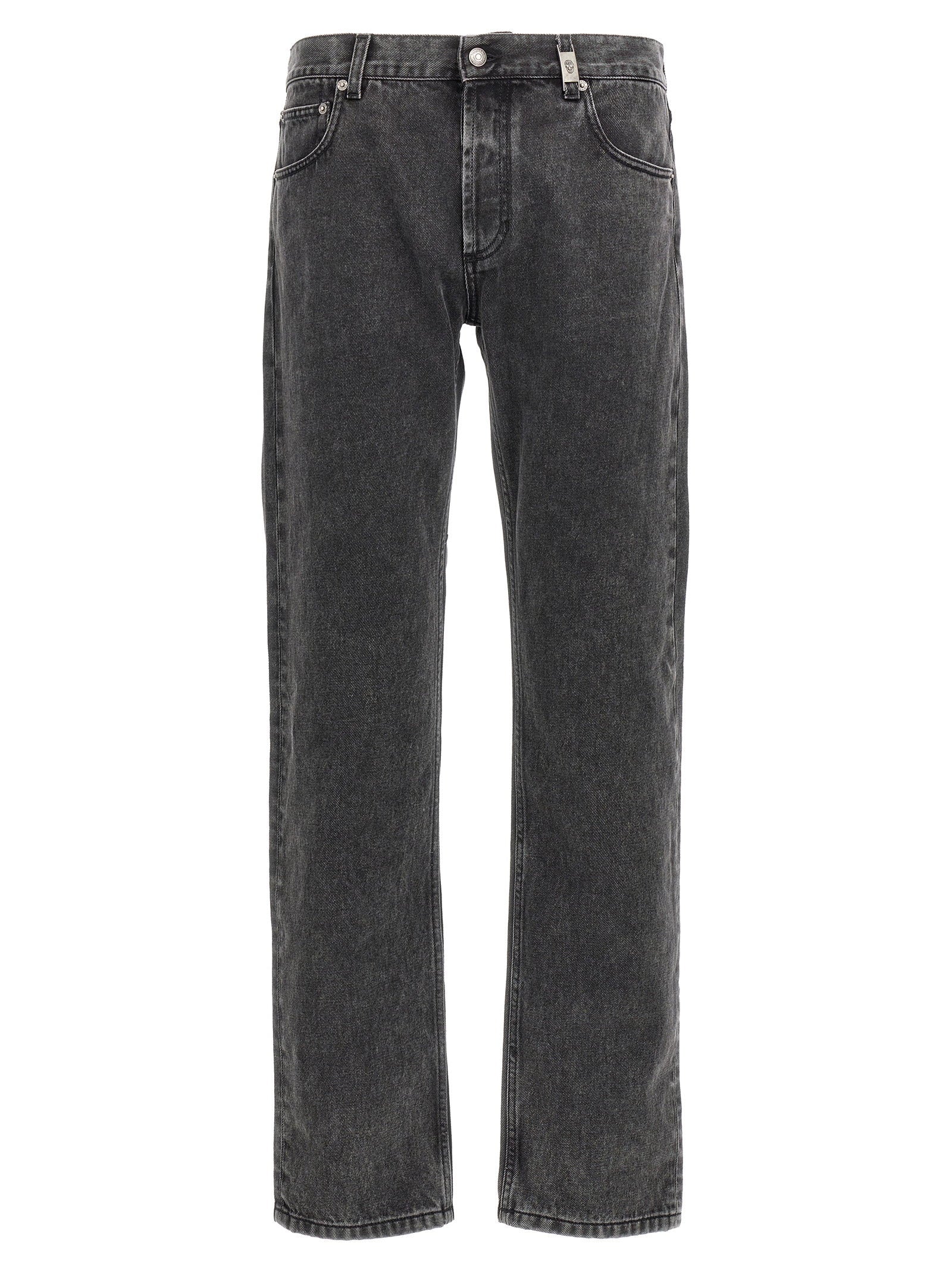 Alexander Mcqueen Men's Metal Plate Jeans