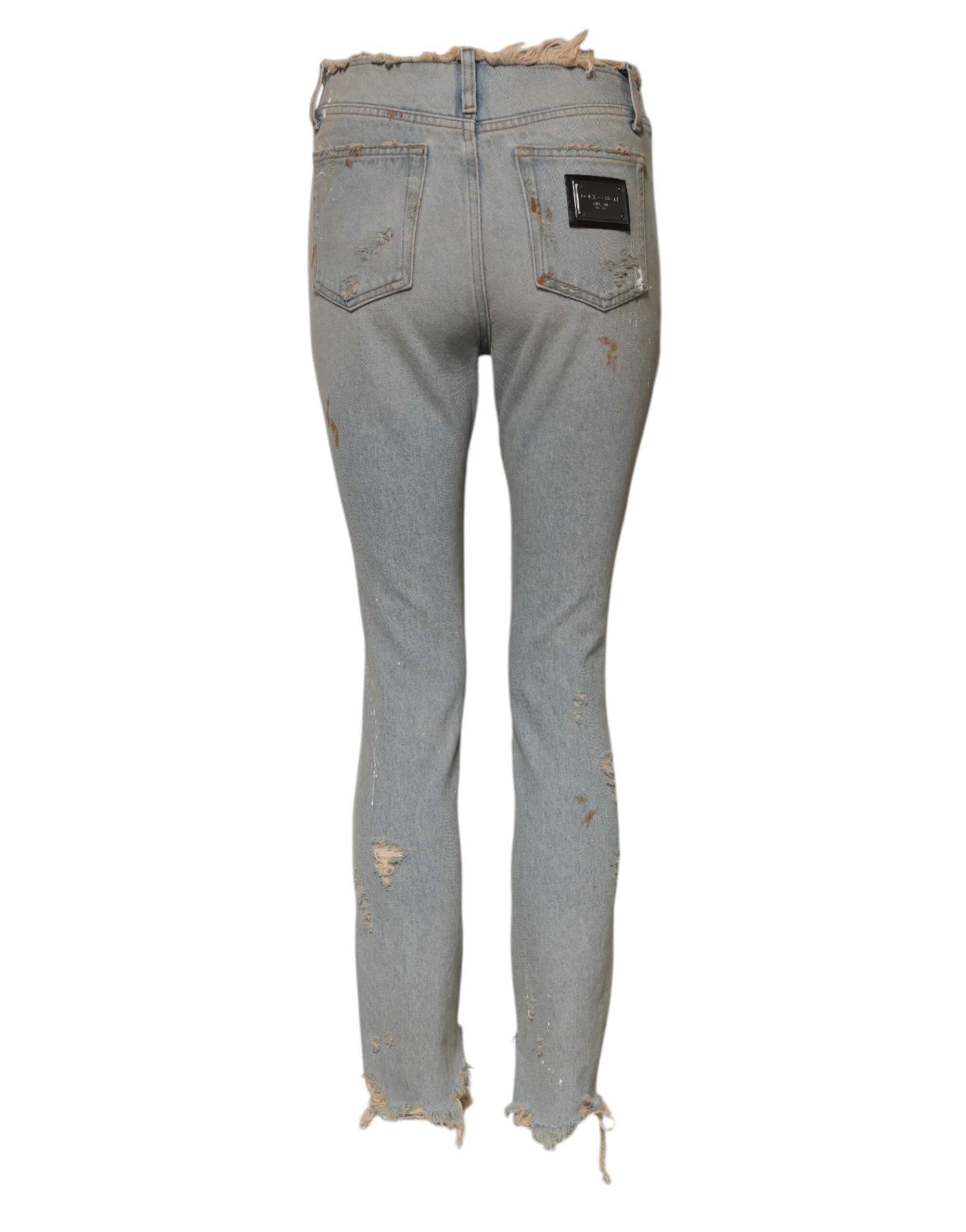 Dolce & Gabbana Light Blue High Waist Skinny Denim Women's Jeans