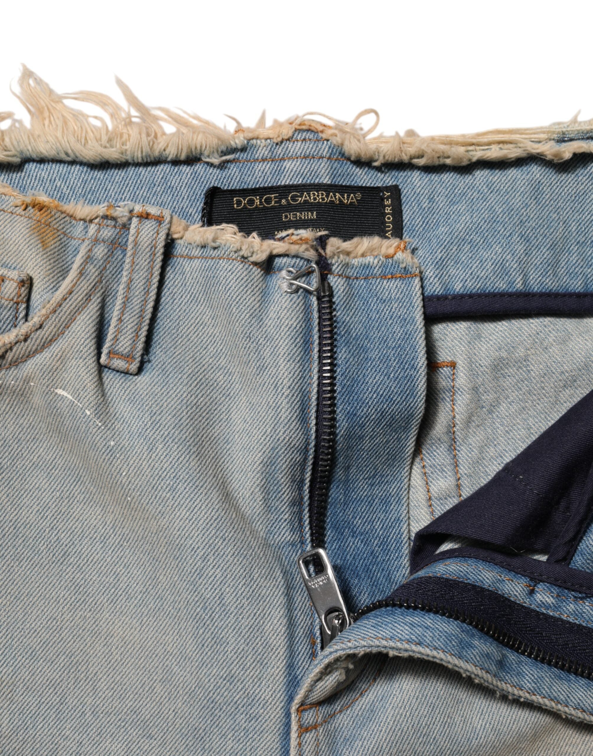 Dolce & Gabbana Light Blue High Waist Skinny Denim Women's Jeans