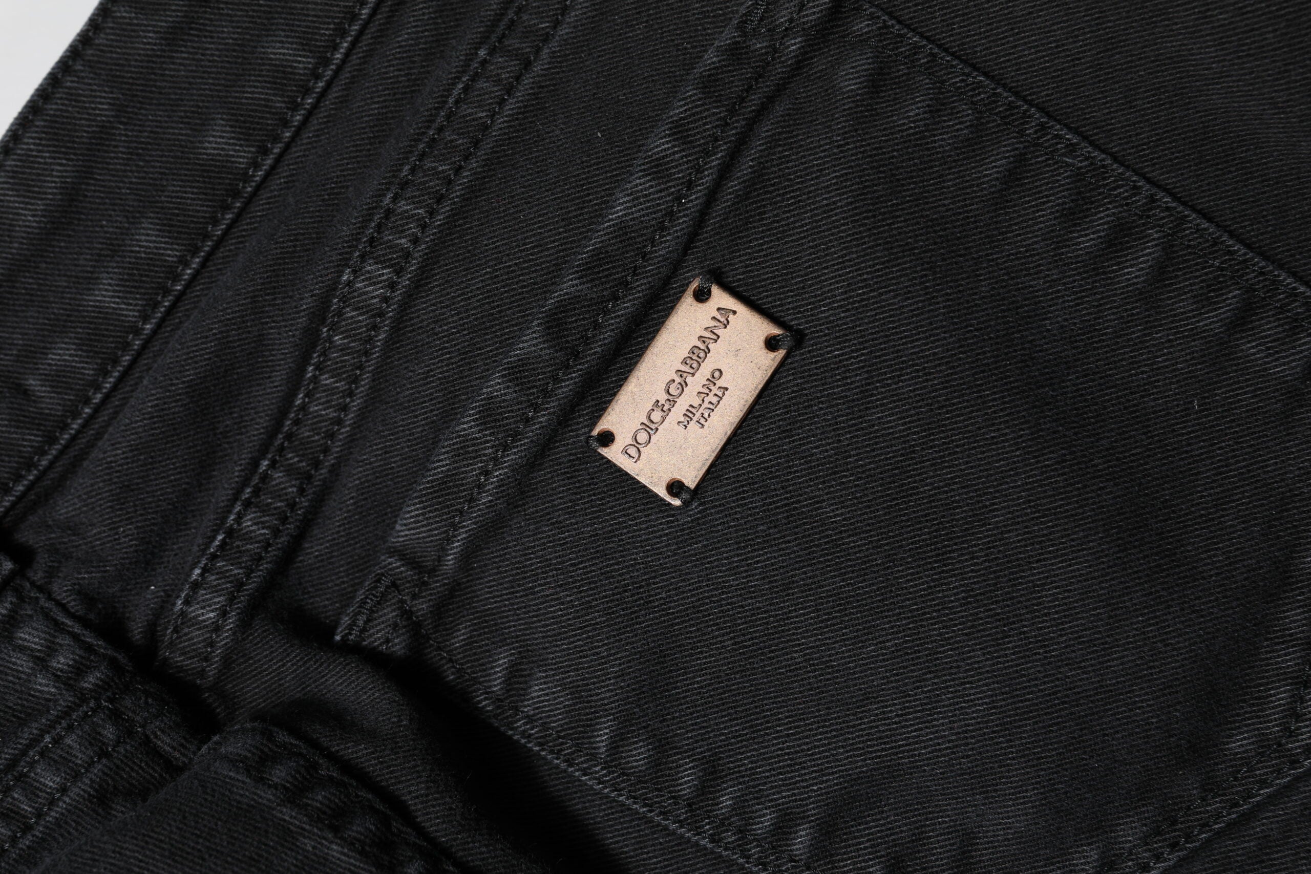 Dolce & Gabbana Black Cotton Mid Waist Skinny Denim Women's Jeans (Pre-Owned)