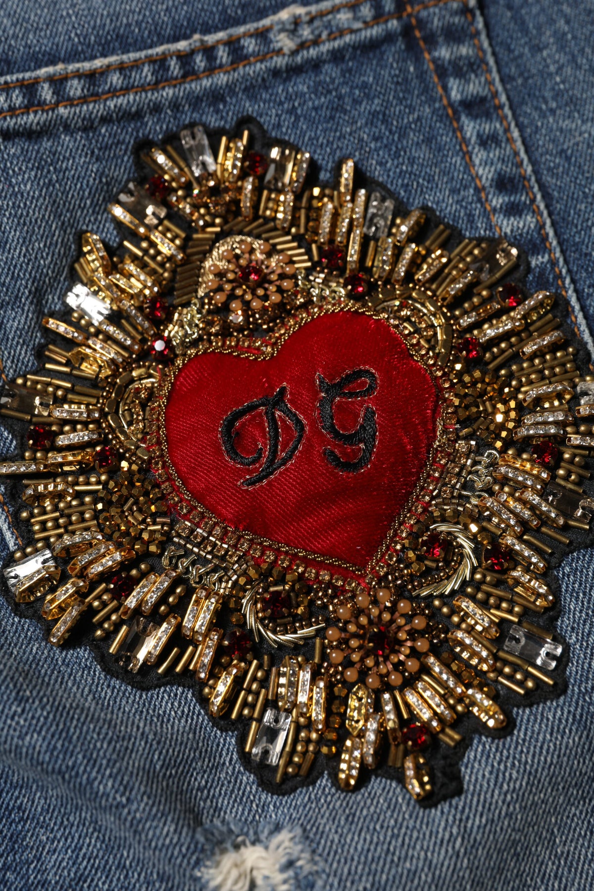 Dolce & Gabbana Blue Cotton Boyfriend Tattered Denim Women's Jeans