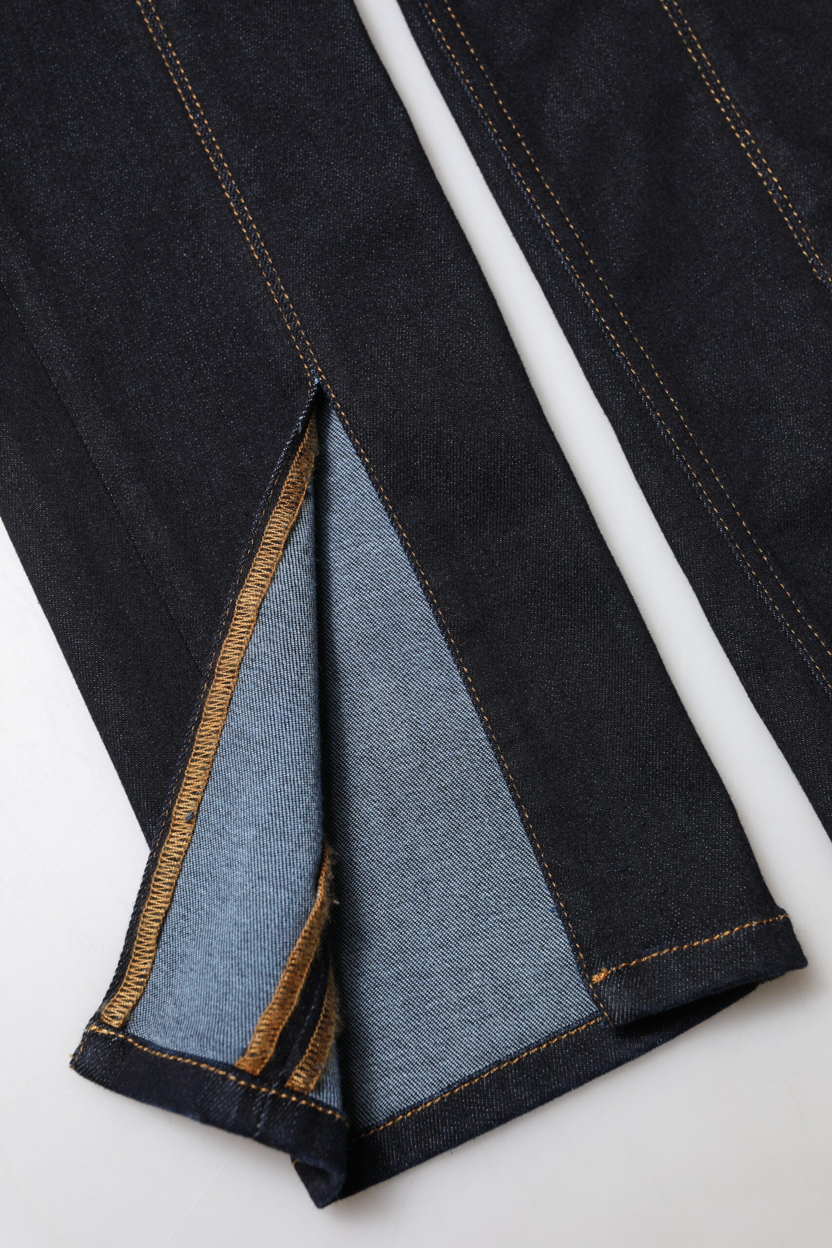 Dolce & Gabbana Blue Cotton High Waist Skinny Denim Women's Jeans