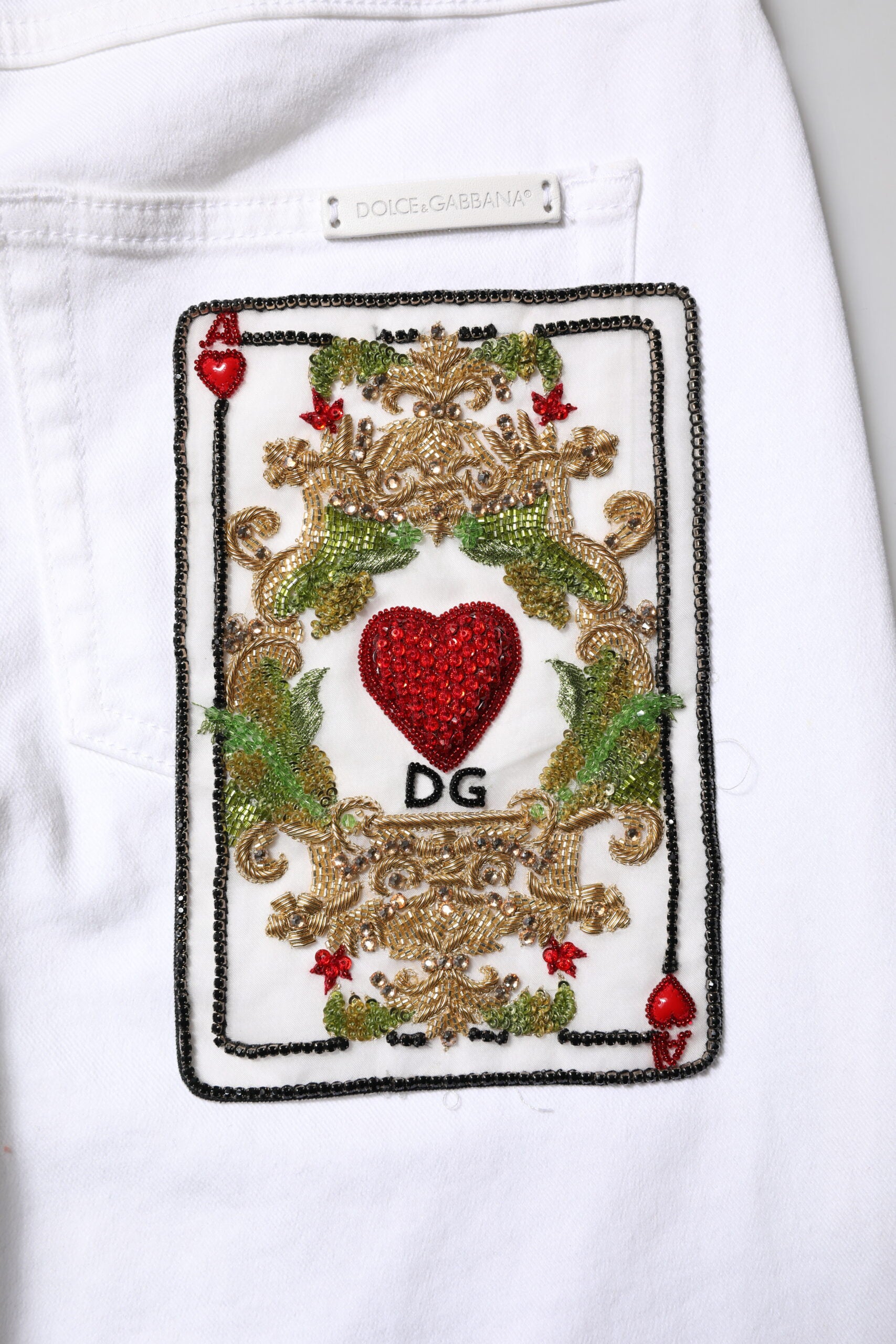 Dolce & Gabbana White GRACE Mid Waisted Skinny Denim Women's Jeans