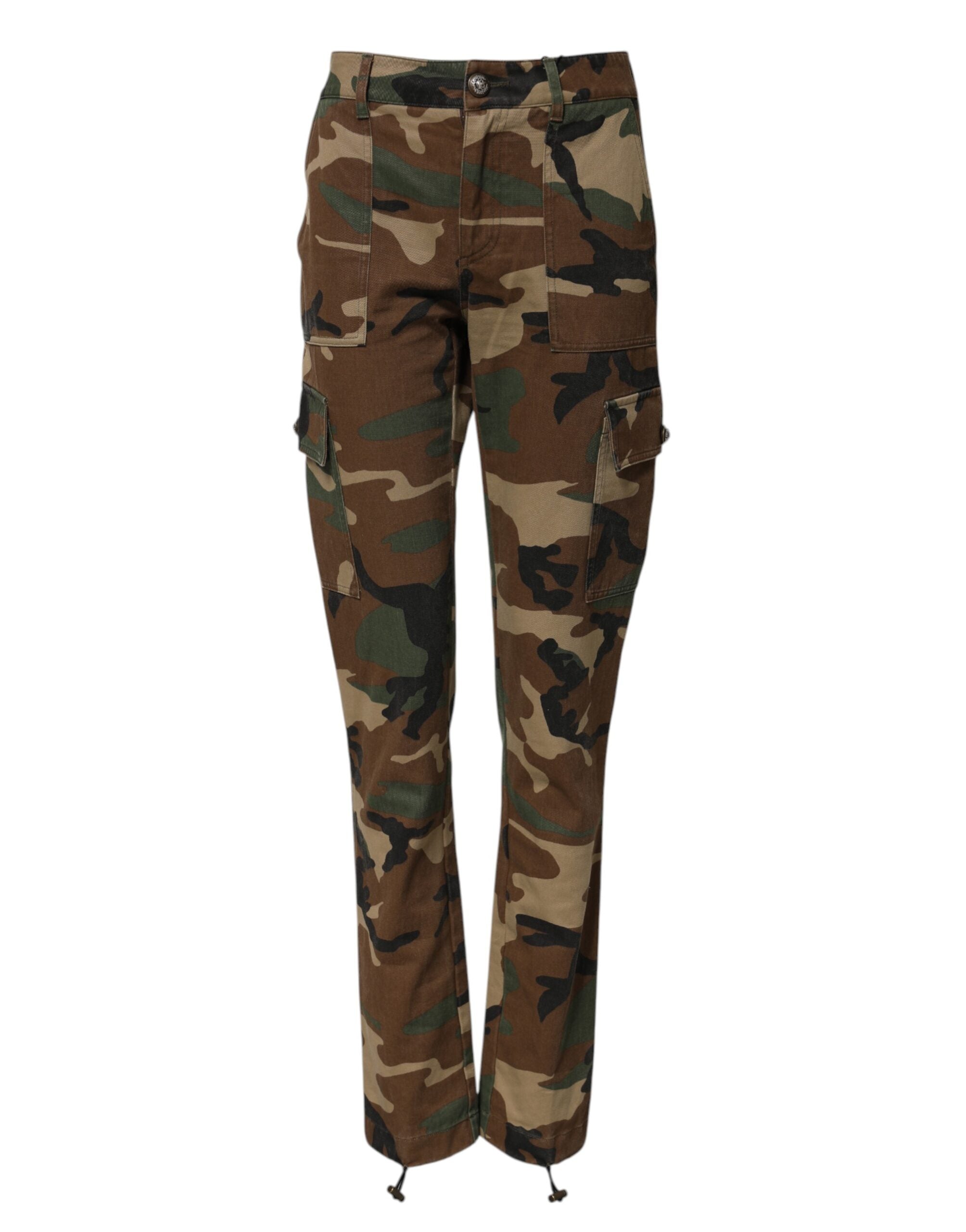 Dolce & Gabbana Multicolor Camouflage Cargo Women's Pants