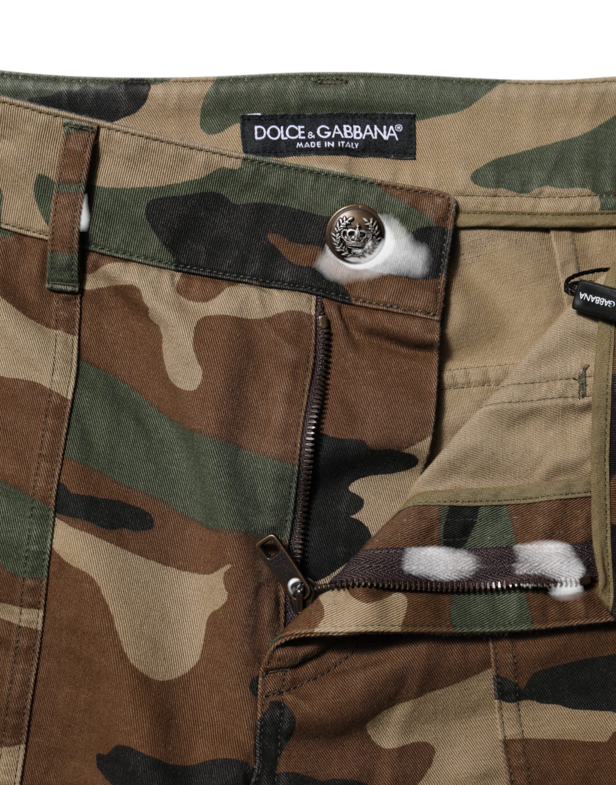 Dolce & Gabbana Multicolor Camouflage Cargo Women's Pants