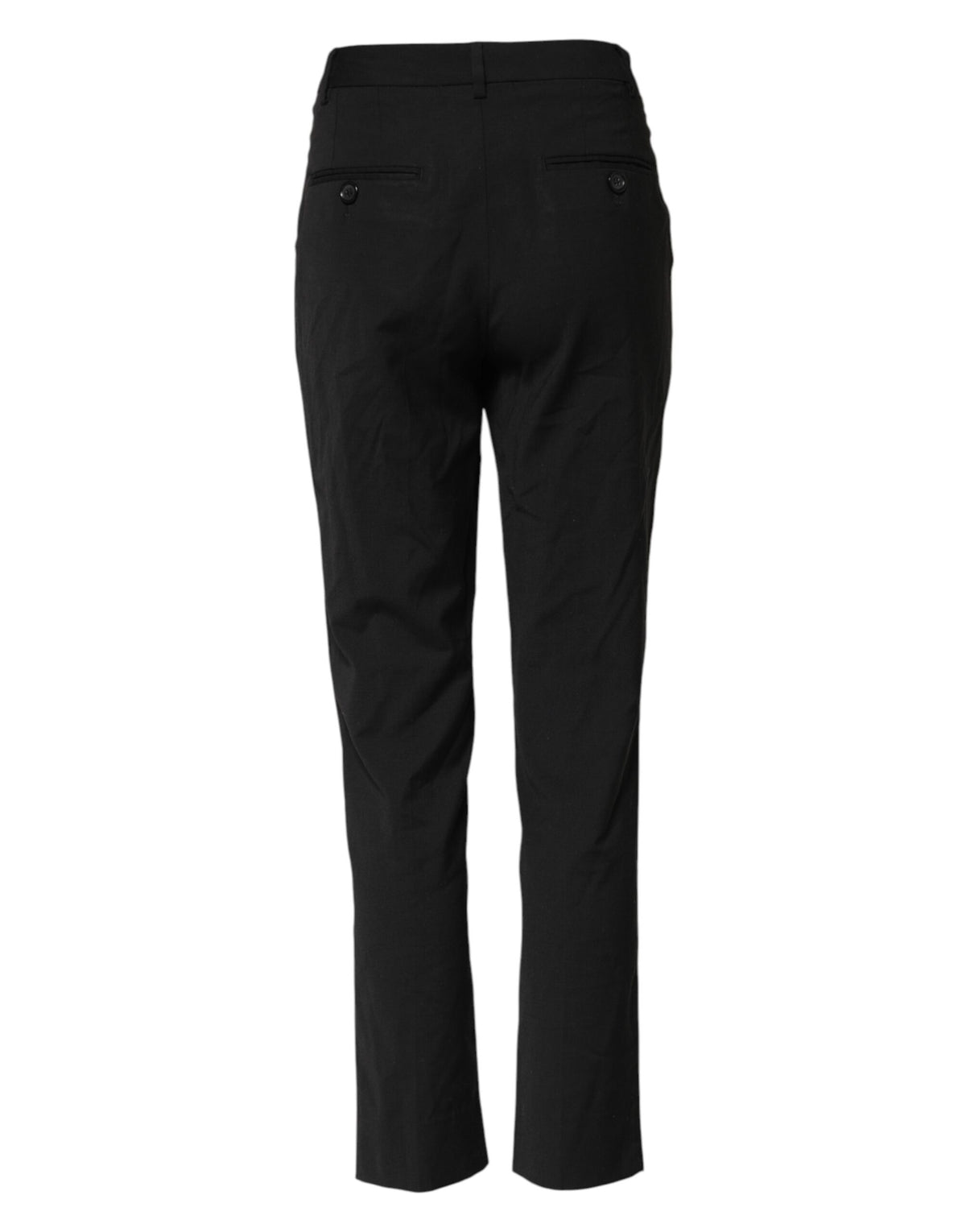 Dolce & Gabbana Black STAFF High Waist Tapered Women's Pants (Pre-Owned)