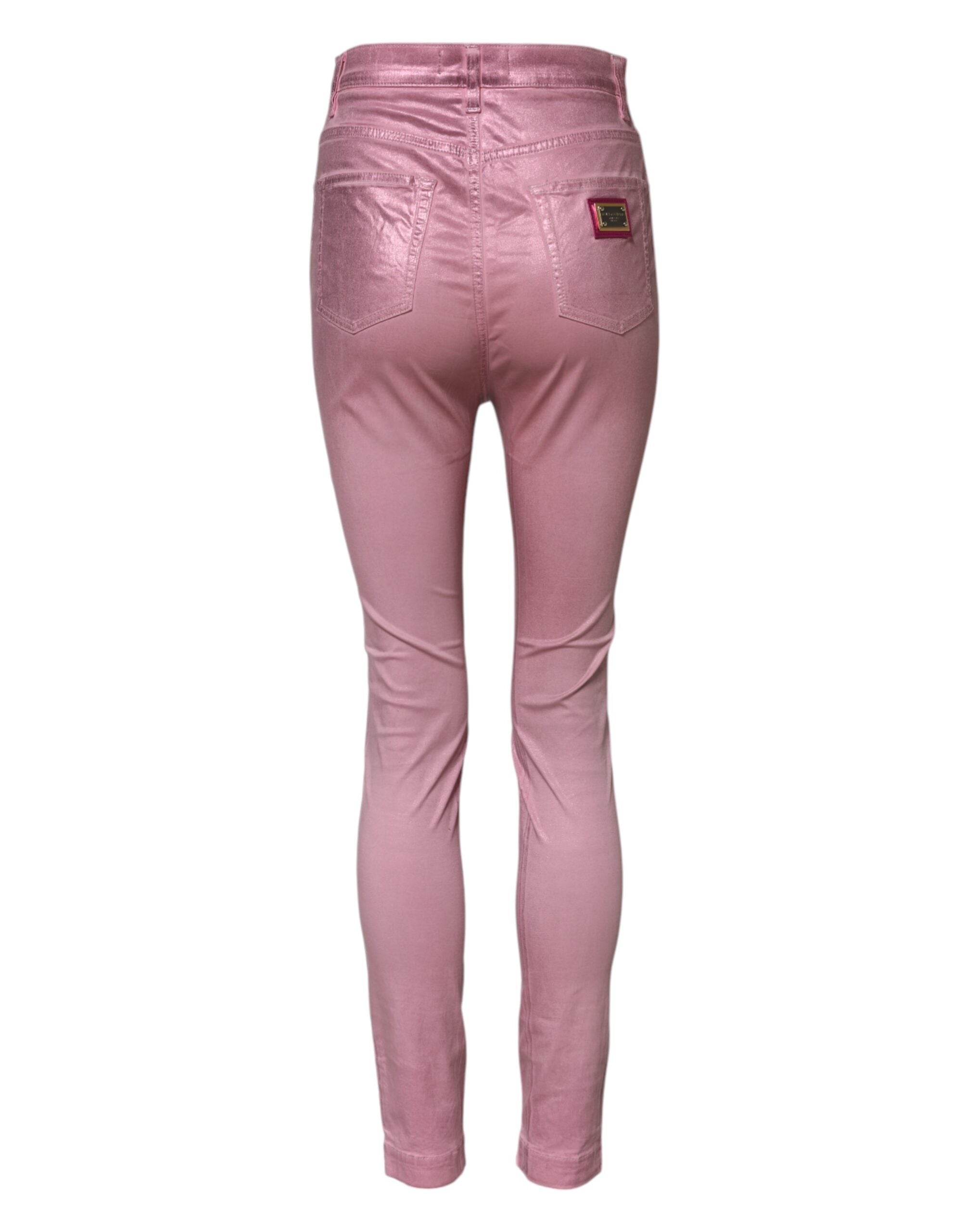 Dolce & Gabbana Pink GRACE High Waisted Skinny Denim Women's Jeans (Pre-Owned)