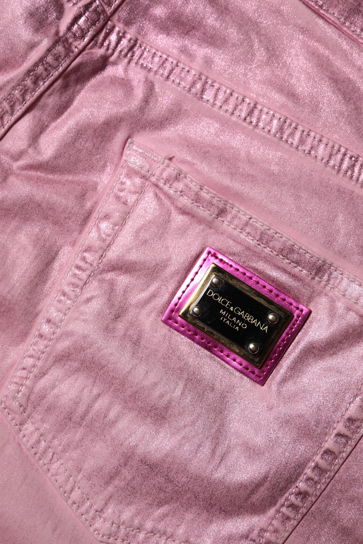 Dolce & Gabbana Pink GRACE High Waisted Skinny Denim Women's Jeans (Pre-Owned)