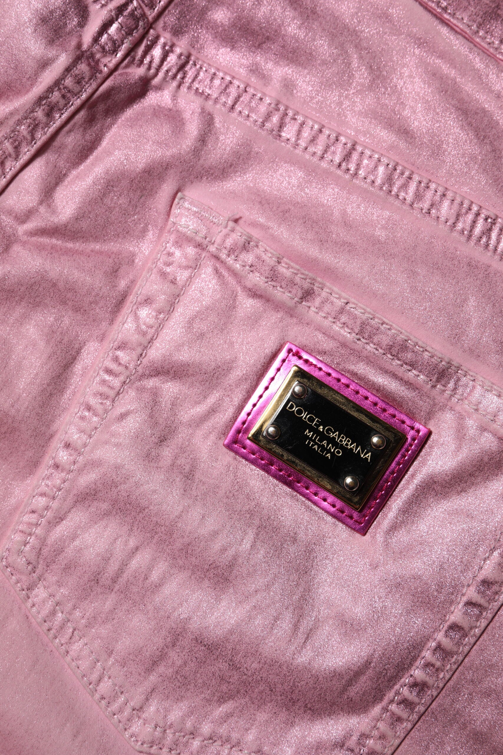 Dolce & Gabbana Pink GRACE High Waisted Skinny Denim Women's Jeans (Pre-Owned)
