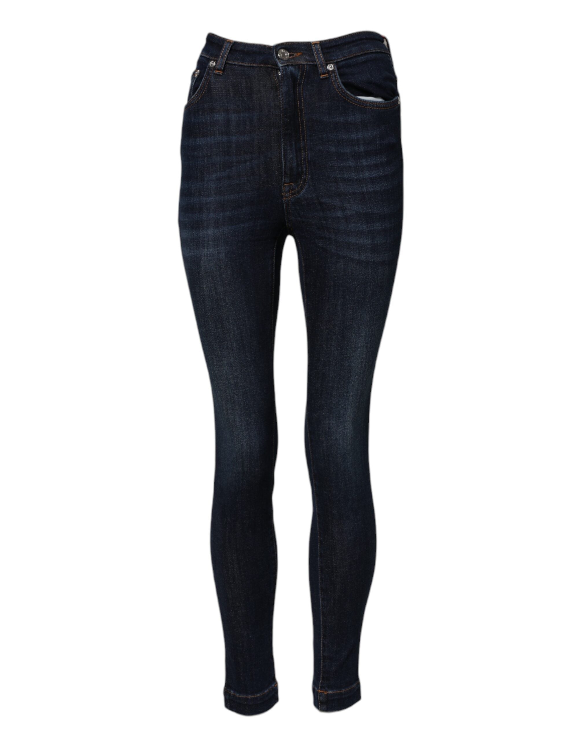 Dolce & Gabbana Blue GRACE High Waist Skinny Denim Women's Jeans (Pre-Owned)