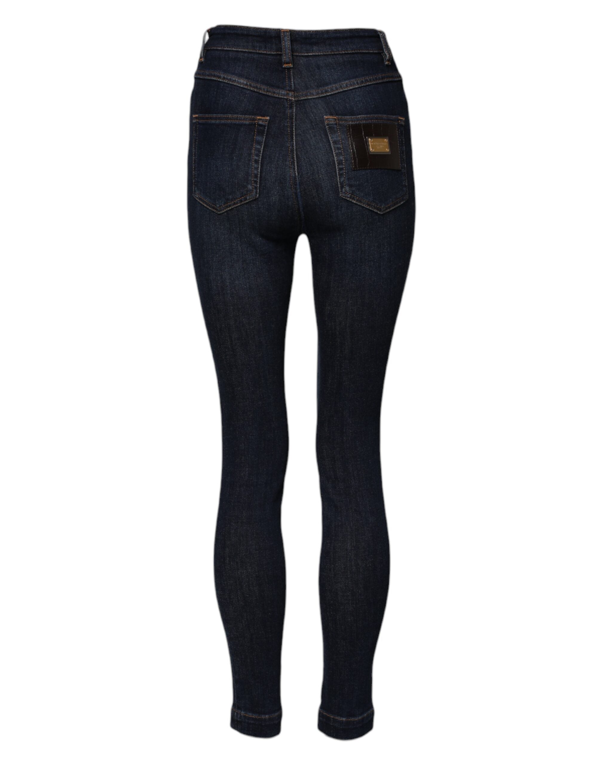 Dolce & Gabbana Blue GRACE High Waist Skinny Denim Women's Jeans (Pre-Owned)