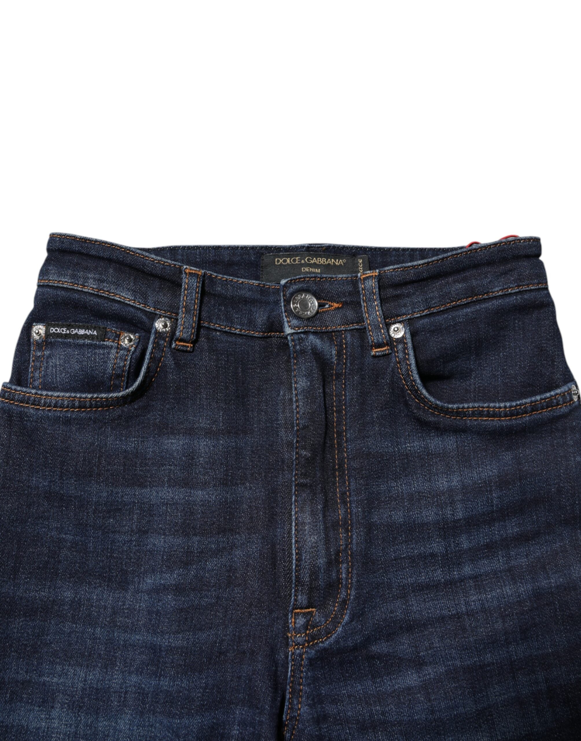Dolce & Gabbana Blue GRACE High Waist Skinny Denim Women's Jeans (Pre-Owned)
