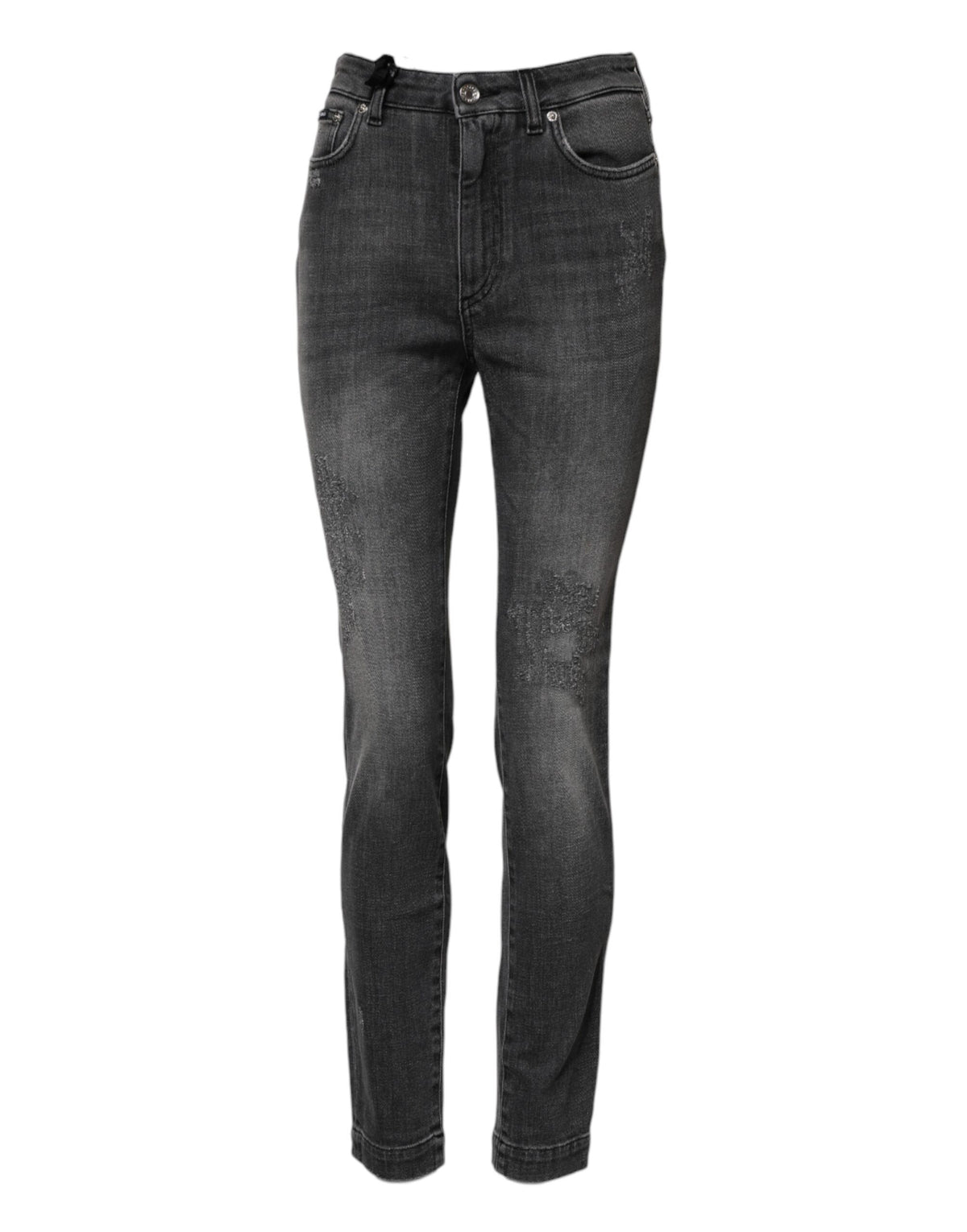 Dolce & Gabbana Dark Gray AUDREY Cotton Skinny Denim Women's Jeans