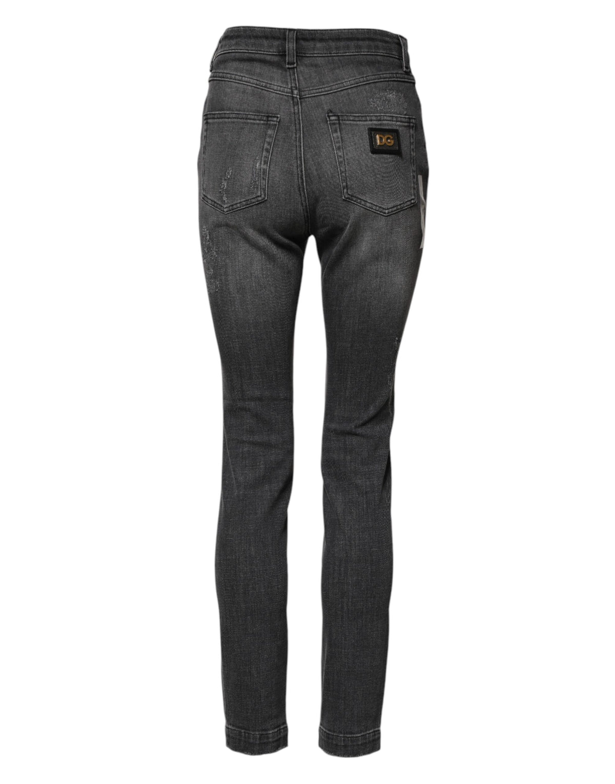 Dolce & Gabbana Dark Gray AUDREY Cotton Skinny Denim Women's Jeans