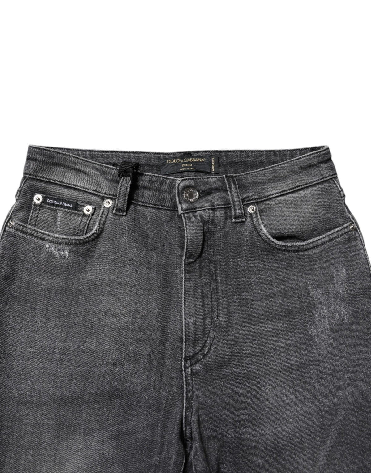 Dolce & Gabbana Dark Gray AUDREY Cotton Skinny Denim Women's Jeans
