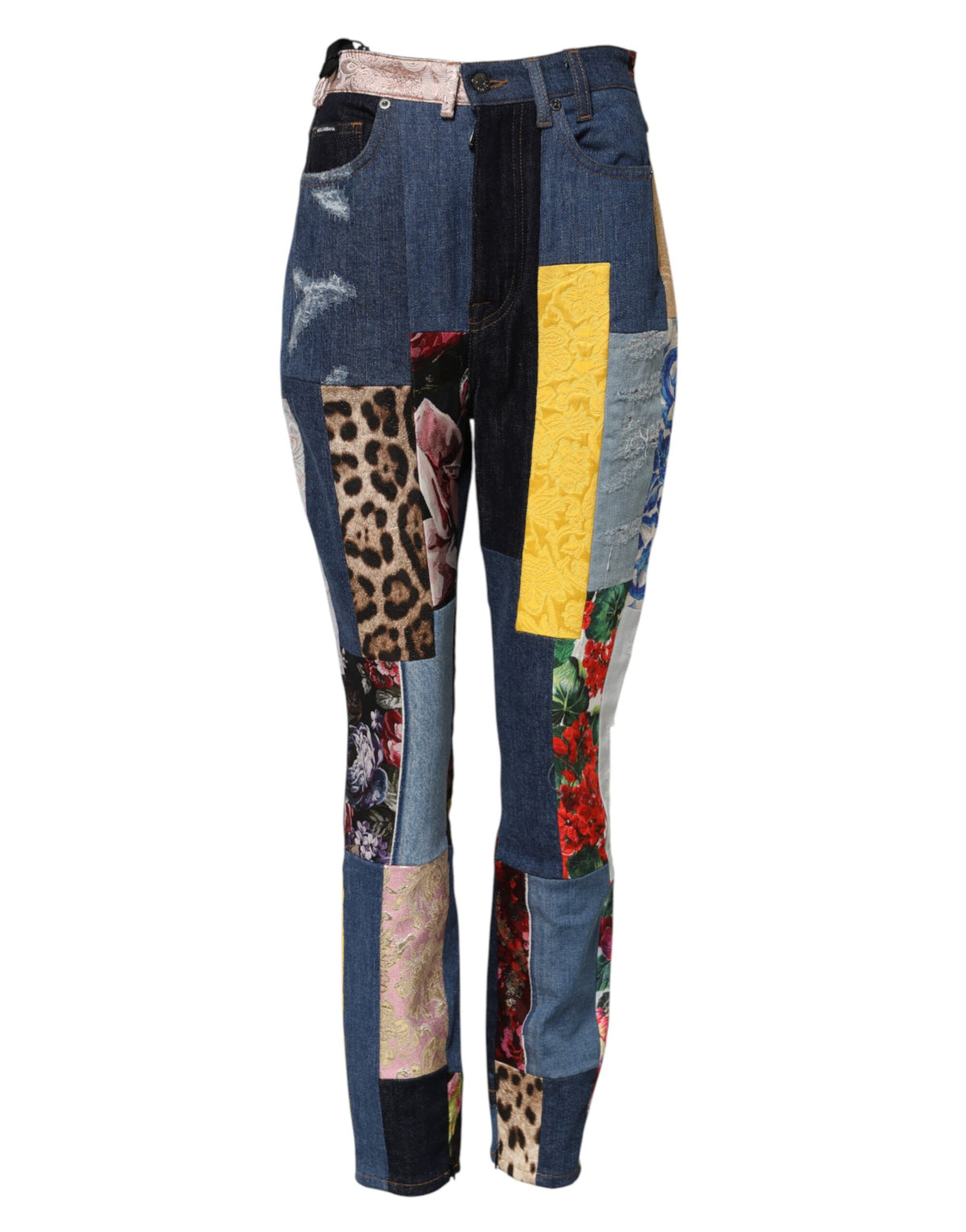 Dolce & Gabbana Multicolor Patchwork Skinny Denim Women's Jeans