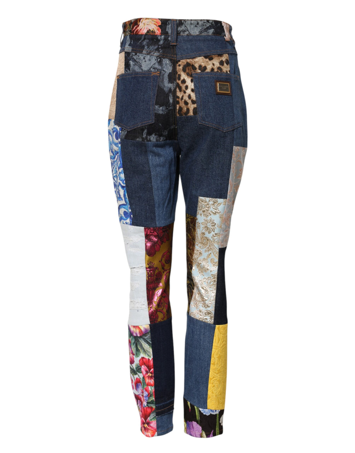 Dolce & Gabbana Multicolor Patchwork Skinny Denim Women's Jeans