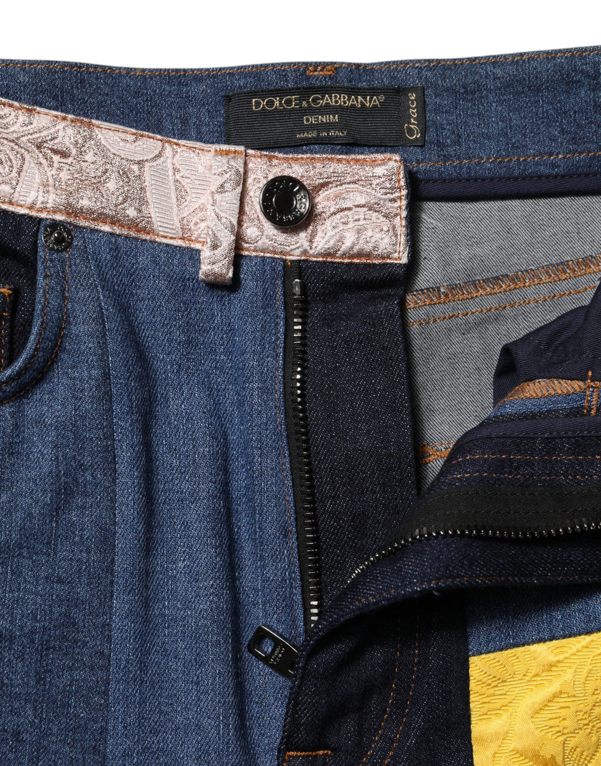 Dolce & Gabbana Multicolor Patchwork Skinny Denim Women's Jeans