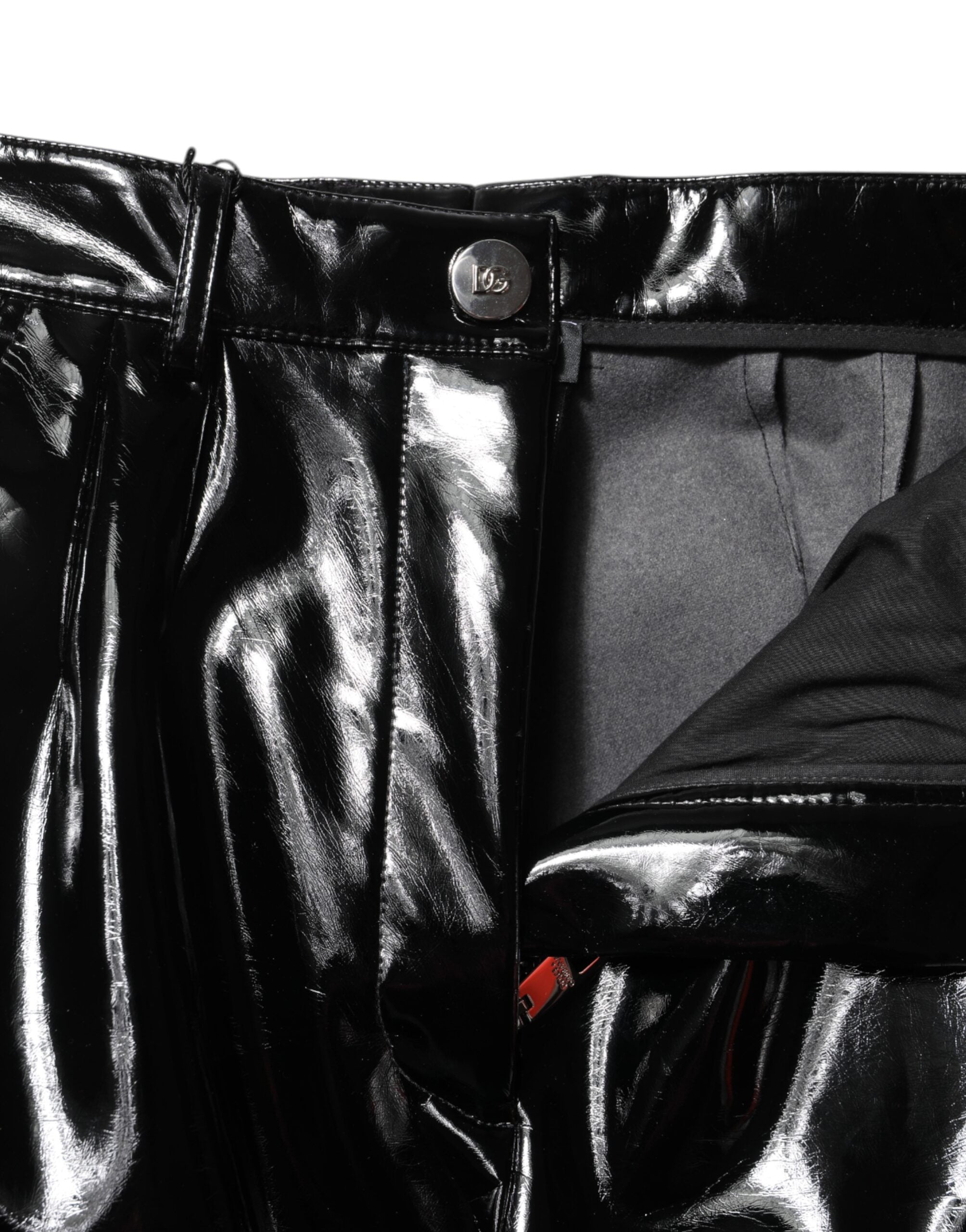 Dolce & Gabbana Black High Waist Cargo Bootcut Women's Pants