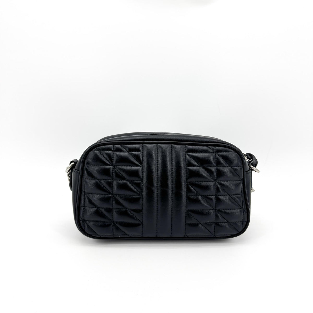 Gucci Gg Marmont Wrist Matelasse Leather Black Leather Clutche & Pouche Bag (Pre-Owned)